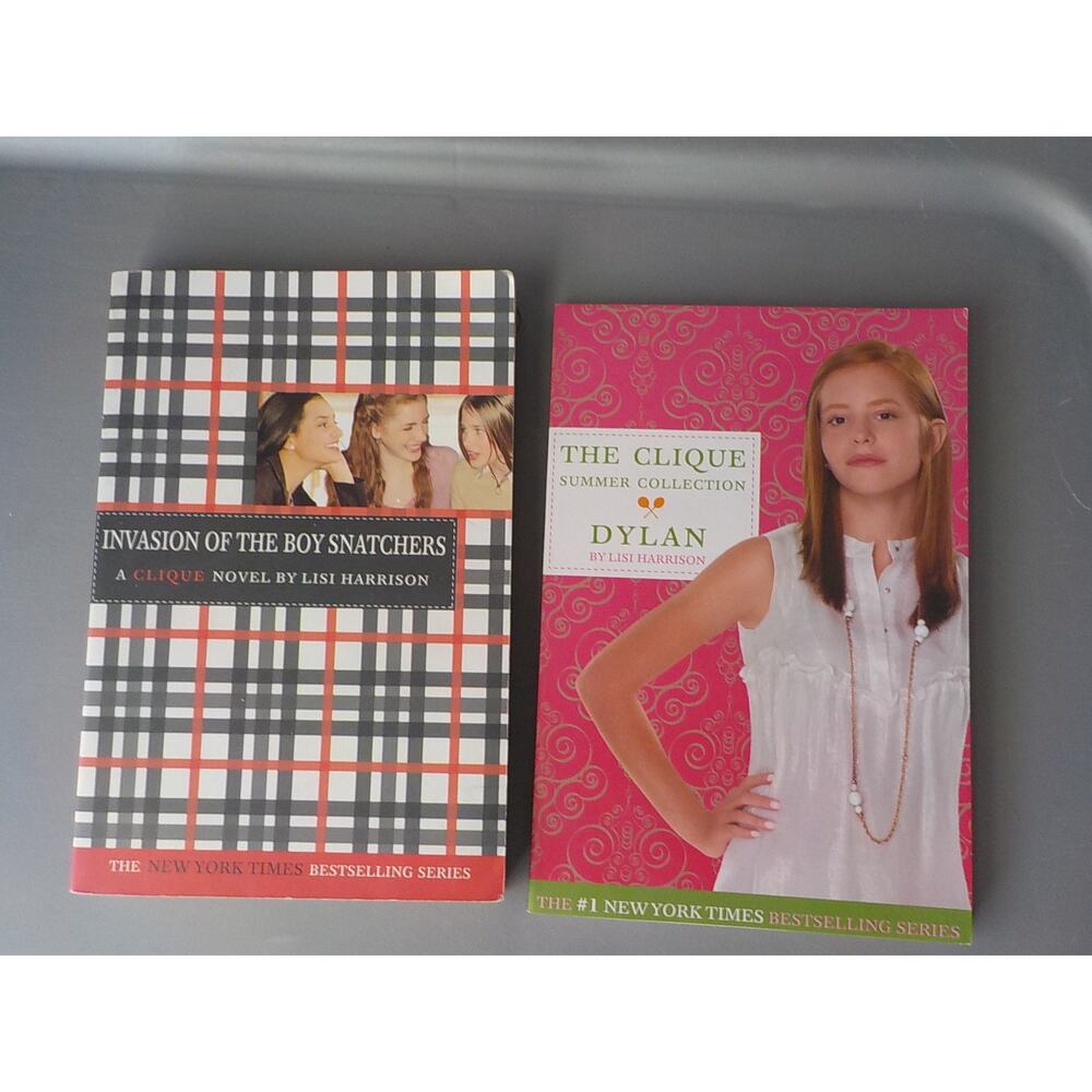 2 Novel Books The Clique by Lisi Harrison Invasion of the Boy Snatchers / Dylan